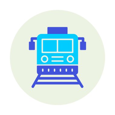 tren simgesi, vektör illüstrasyonu 