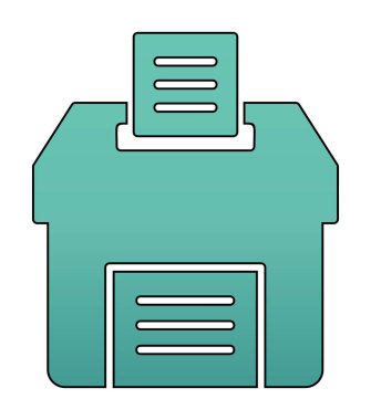 Oy kutusu. taslak vektör simgesi düz illüstrasyon 