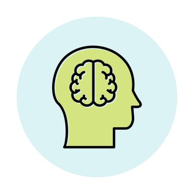 beyin ikonu vektör çizimi tasarımı