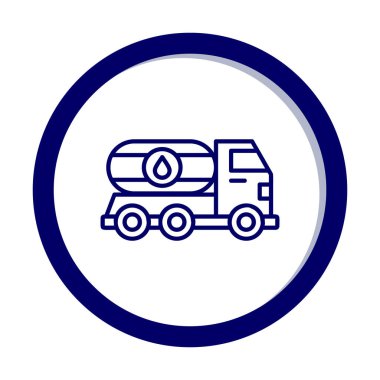 petrol kamyonu ikonu vektör illüstrasyonu