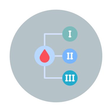Kan Tipi simgesinin vektör illüstrasyonu  