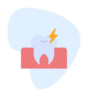 Diş ağrısı ikonu, vektör illüstrasyonu   