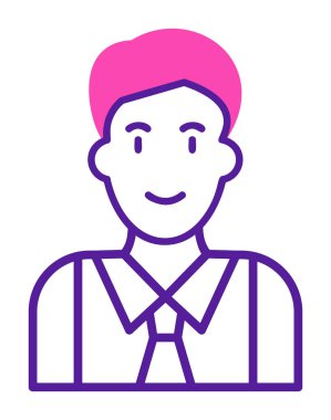 Basit düz yönetici çizgisi vektör illüstrasyonu 