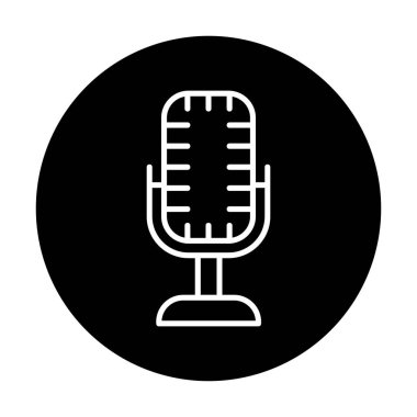 mikrofon web simge vektör çizim 