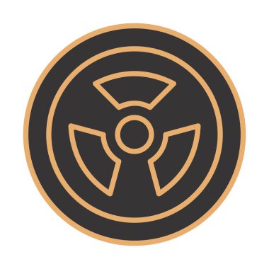 Radyasyon işareti. Web simgesi basit tasarım