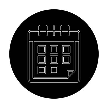 Takvim simgesi, vektör çizimi