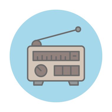 radyo simgesi web basit illüstrasyon