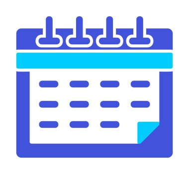 Takvim simgesi, vektör illüstrasyon tasarımı