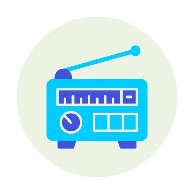 radyo simgesi web basit illüstrasyon