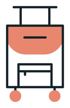 Bavul seyahat çantası ikonu. Bagaj kavramı                                   