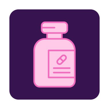 ilaç şişesi simgesi, vektör illüstrasyonu