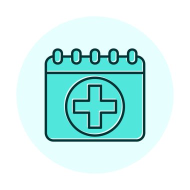 Takvim simgesi, vektör illüstrasyonu basit tasarım