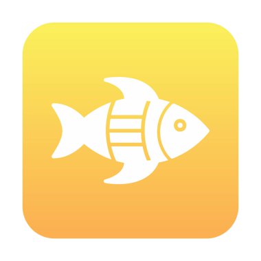 balık yassı simgesi, vektör illüstrasyonu