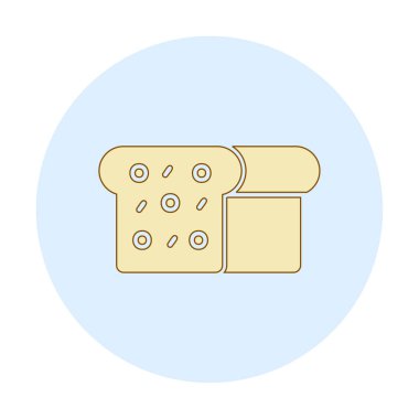 Gıda simgesi, Ekmek 'in vektör illüstrasyonu                    