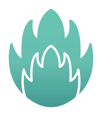 Basit düz ateş ikonu vektör illüstrasyon tasarımı