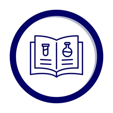 Bilim Kitabı simgesi, vektör illüstrasyonu