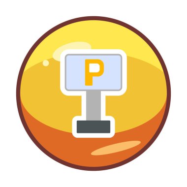 Park yeri simgesi. Web için park vektörü simgelerinin özet çizimi