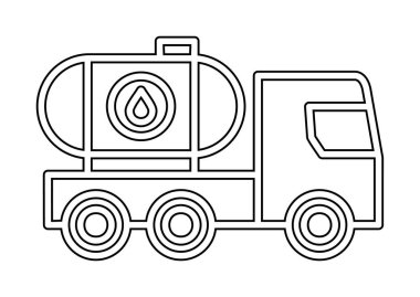Petrol Tankı ikonu vektör çizimi