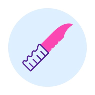 Basit bıçak simgesi vektör çizimi