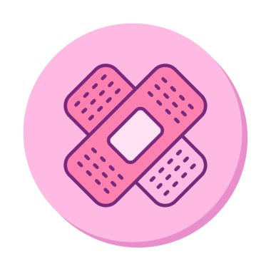 Yara bandı simgesi, vektör illüstrasyonu  