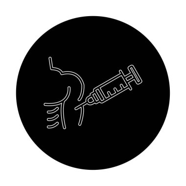 Aşılama web simgesi, vektör illüstrasyonu