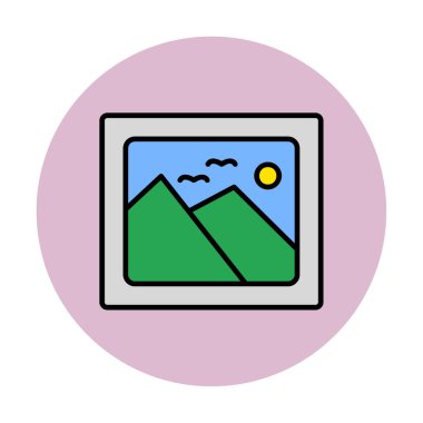 Galeri simgesi, web vektör illüstrasyonu
