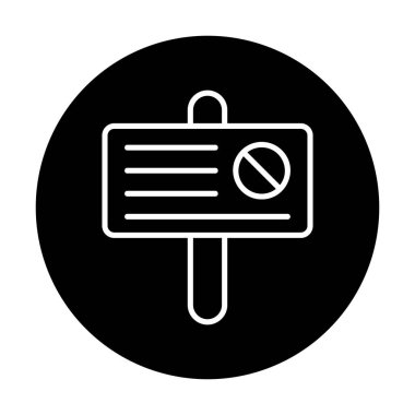 Basit protesto simgesi, vektör illüstrasyonu