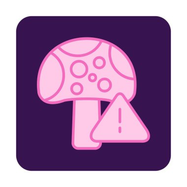 Mantar. Web simgesi basit illüstrasyon