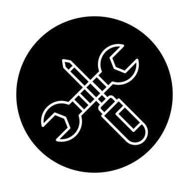 Basit mekanik Araçlar simgesi, vektör illüstrasyonu