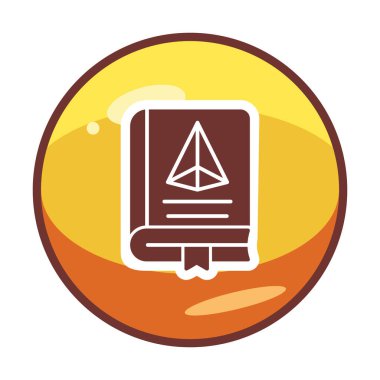 Trigonometri Kitabı simgesi, vektör illüstrasyonu