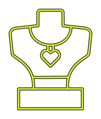 Kolye düz simgesi, vektör çizim                  