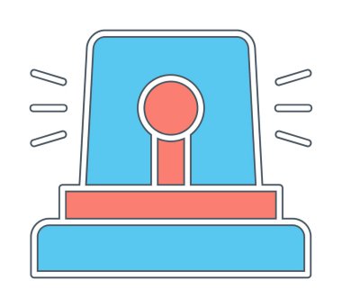 Siren simgesi, vektör çizimi 