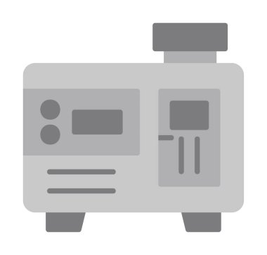 Elektrik jeneratörü satır simgesi çizimi tasarımı