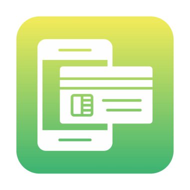 Basit Çevrimiçi Ödeme simgesi, vektör illüstrasyonu