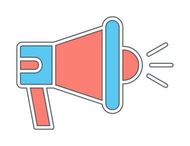 megafon simgesi, vektör illüstrasyonu