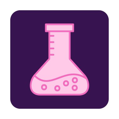 Matara ikonu. Laboratuvar ekipmanları. vektör illüstrasyonu.                     