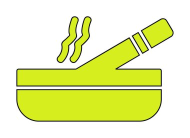 Küllük ikonu vektör illüstrasyonunda sigara