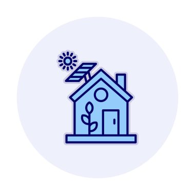 Eco house simge vektör çizim