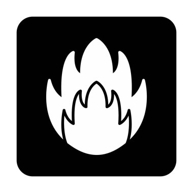 Basit düz ateş ikonu vektör illüstrasyon tasarımı