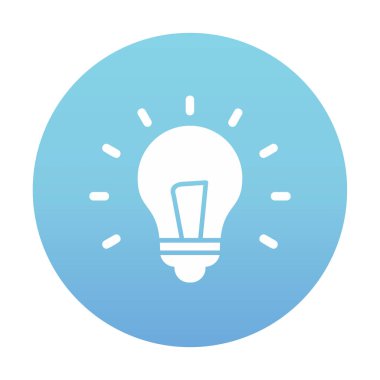 Fikir ampulü simgesi, vektör illüstrasyon tasarımı