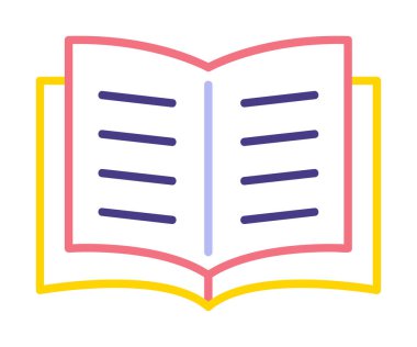 Basit Açık Kitap resimleme vektörü