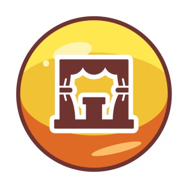 sahne ikonu vektör illüstrasyonu