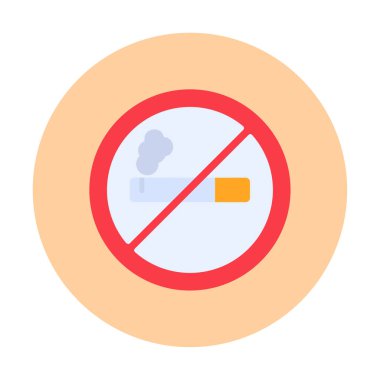 Proje ve eğlence için sigara içme simgesi yok