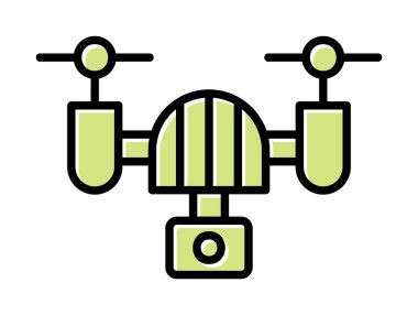 İHA simgesi, vektör illüstrasyonu  