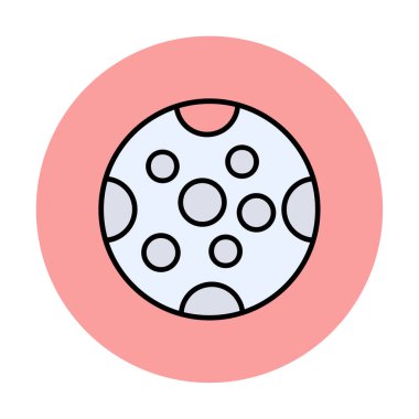 Dolunay düz ikonu. vektör illüstrasyonu 