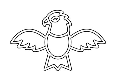 Kartal kuş simgesi, vektör illüstrasyonu  