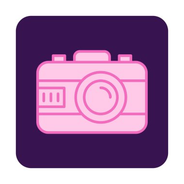 fotoğraf makinesi simgesi, vektör illüstrasyonu 