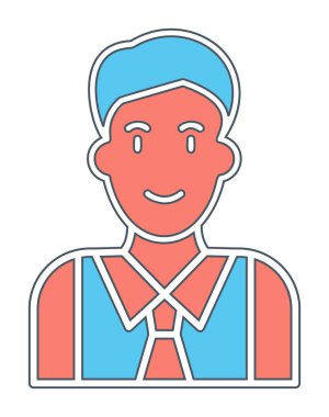 Basit düz yönetici çizgisi vektör illüstrasyonu 