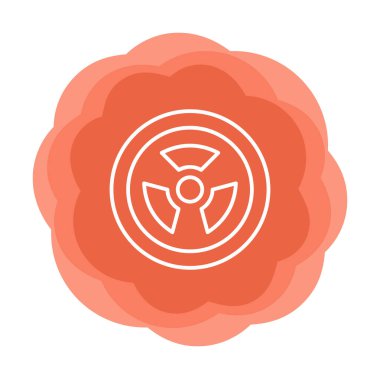 Radyasyon işareti. Web simgesi basit tasarım