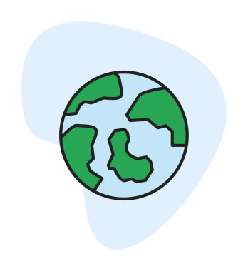 earth icon, vector illustration simple design
